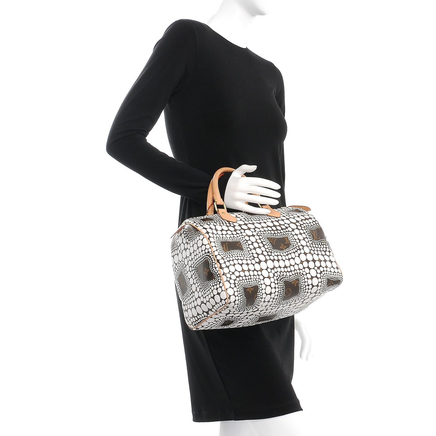Monogram Kusama Town Speedy 30 White