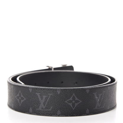 Louis Vuitton Monogram Eclipse Taigarama 40mm LV Initiales Reversible Belt 110 44 Black 3 of 6