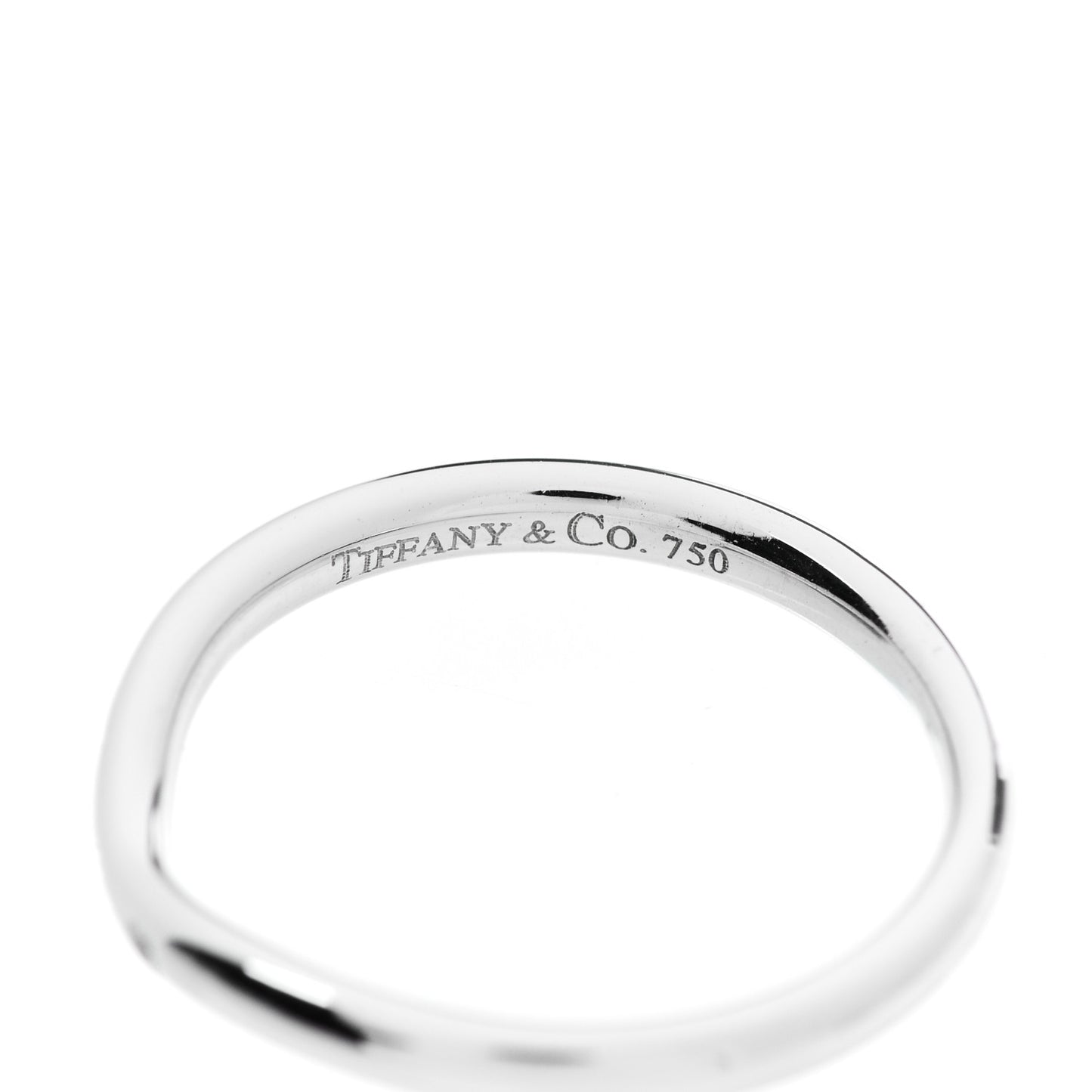 18K White Gold Diamond Elsa Peretti Wedding Band Ring 49 5