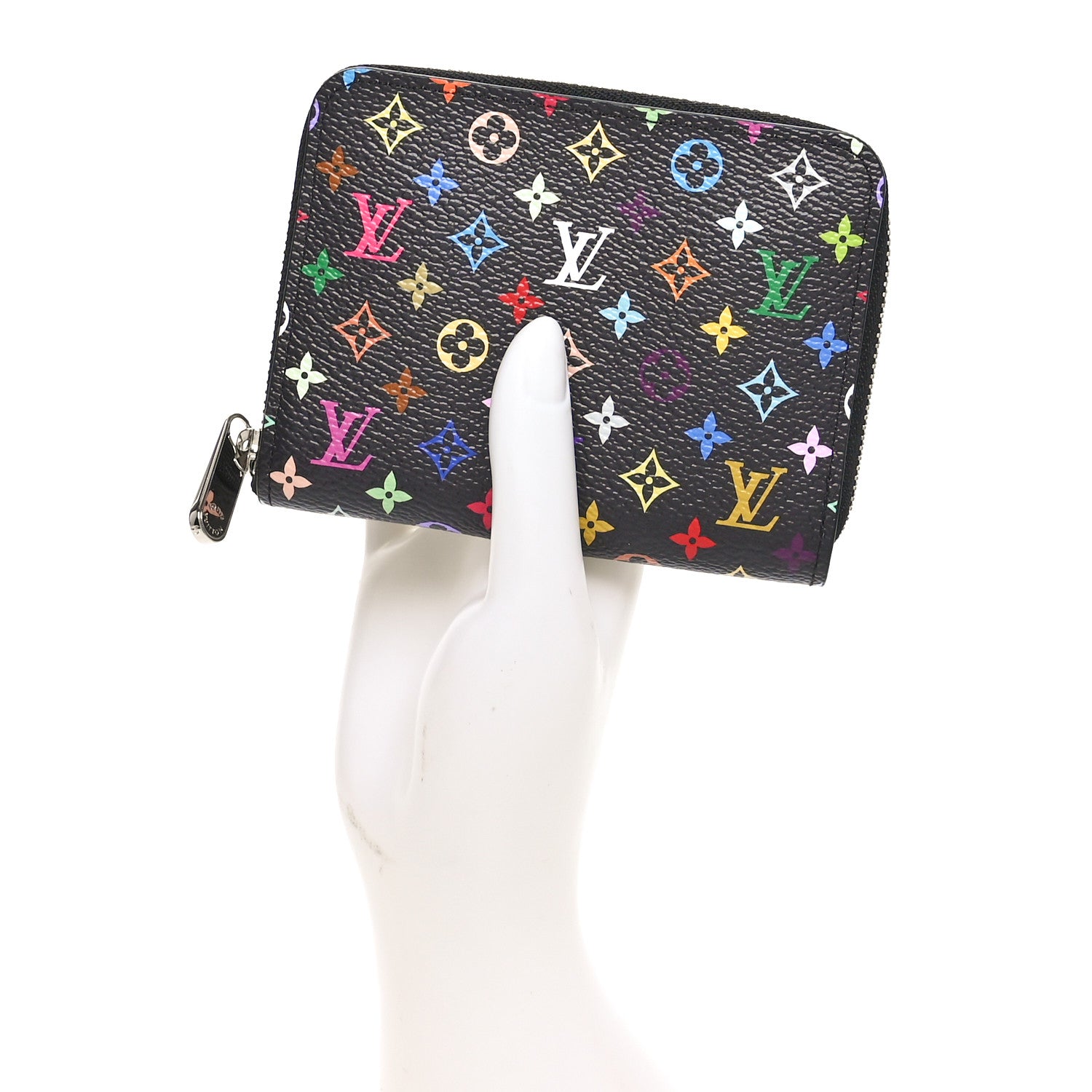 Louis Vuitton LV x TM Monogram Multicolor Zippy Coin Purse Black 2 of 8