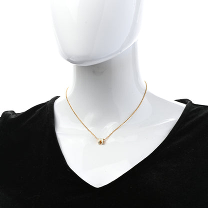 Hermes Lacquered Gold Mini Pop H Pendant Necklace White 2 of 8