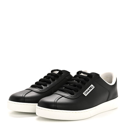 Chanel Calfskin CC Womens Sneakers 36 Black 4 of 9