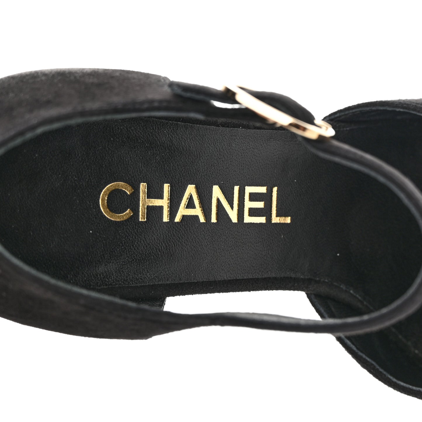 Patent Suede CC Platform Pumps 37.5 Black