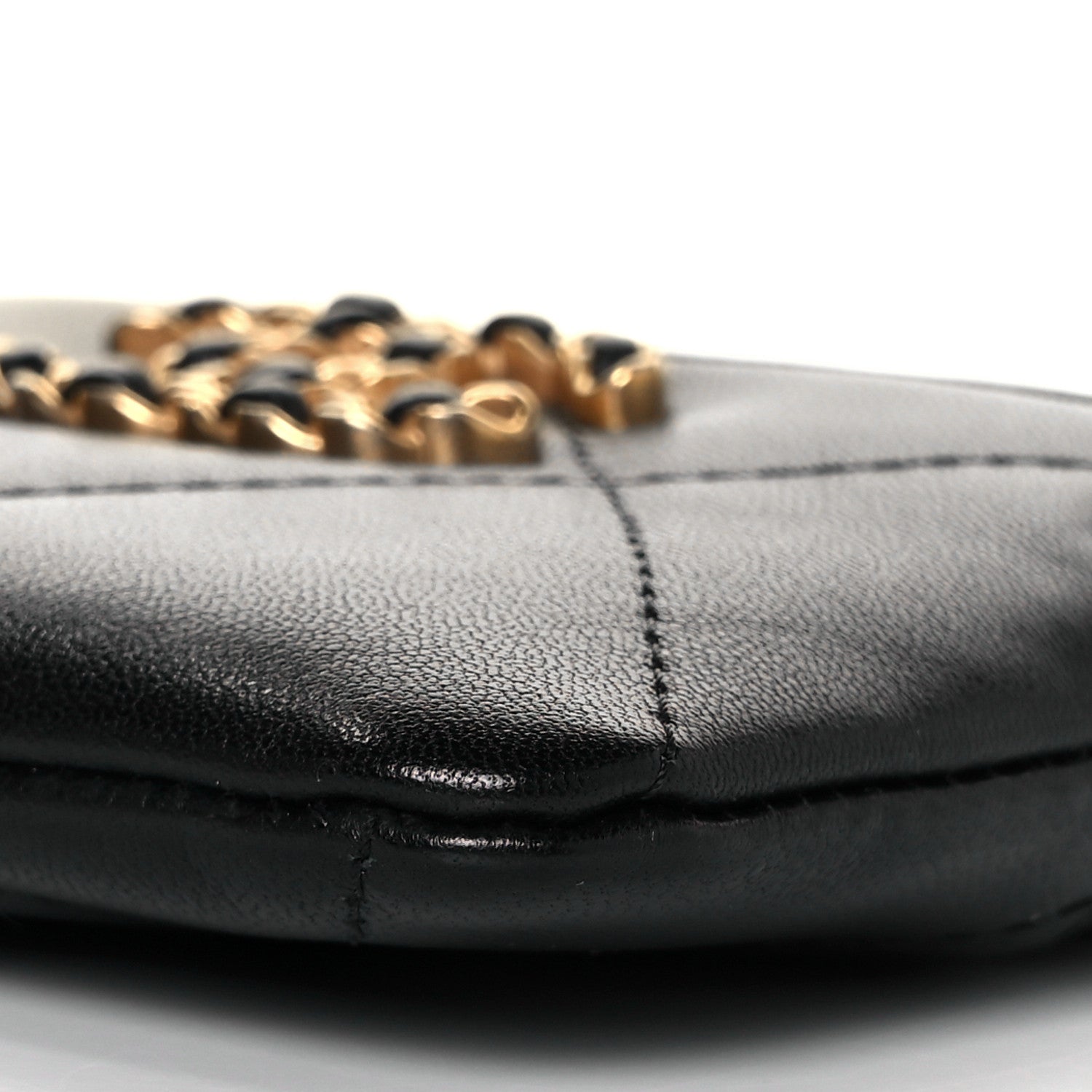 Chanel Lambskin Quilted Chanel 19 Zip Card Holder Wallet Black 9 of 10