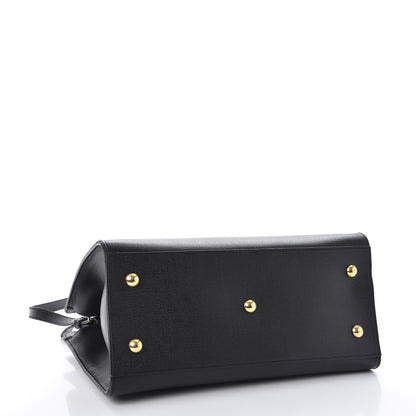 Saint Laurent Tweed Calfskin Embossed Classic Small Cabas Y Bag Black 4 of 14