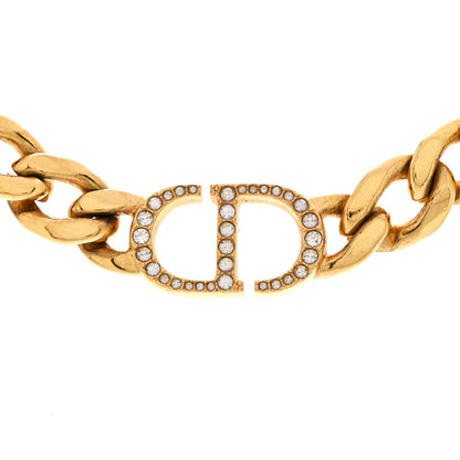 Christian Dior Metal Crystal 30 Montaigne Necklace  Gold 4 of 6