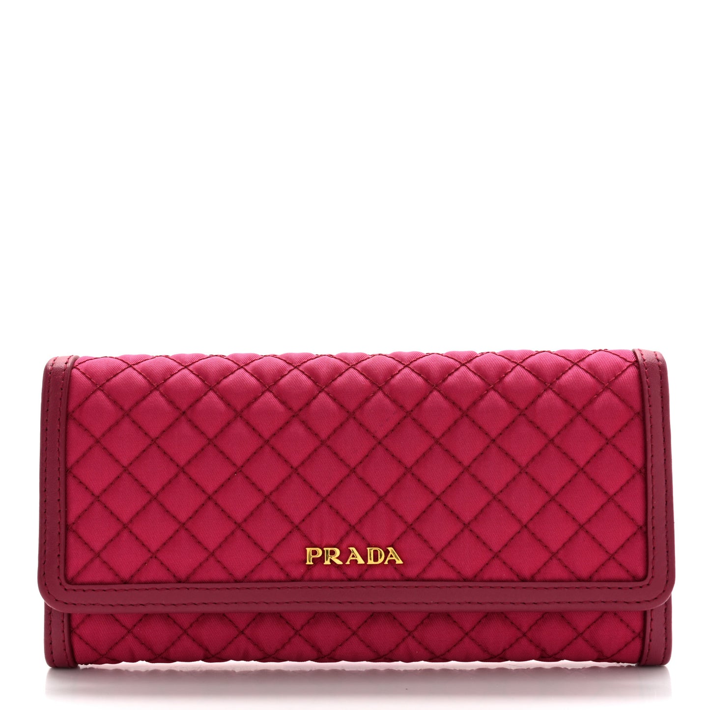 Tessuto Nylon Quilted Continental Flap Wallet Ibisco