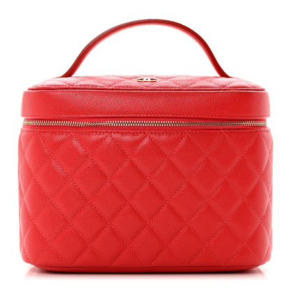Chanel Caviar Quilted Large Vanity Pouch Red 1 of 8