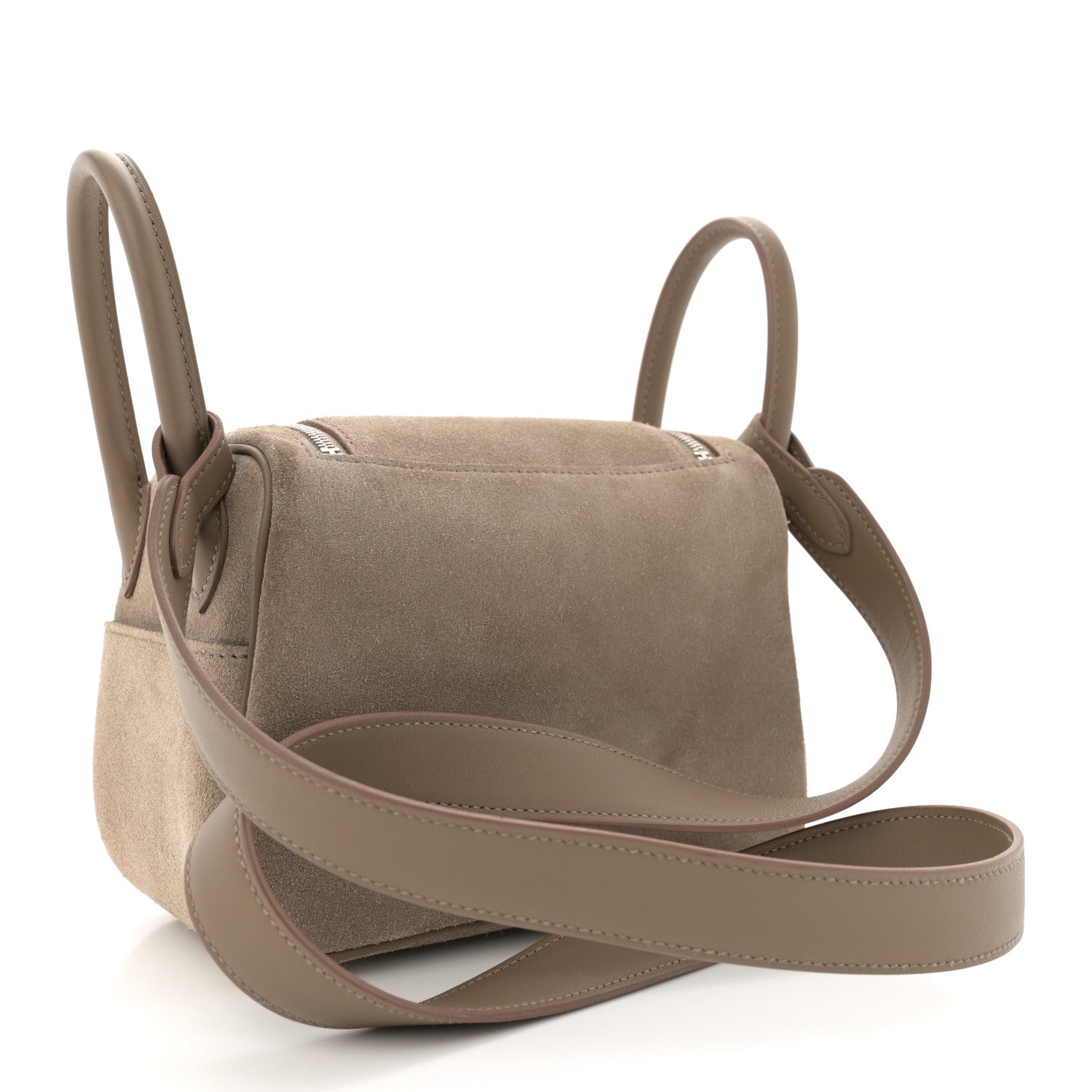 Hermes Veau Grizzly Swift Mini Lindy 20 Gris Caillou Etoupe 3 of 12
