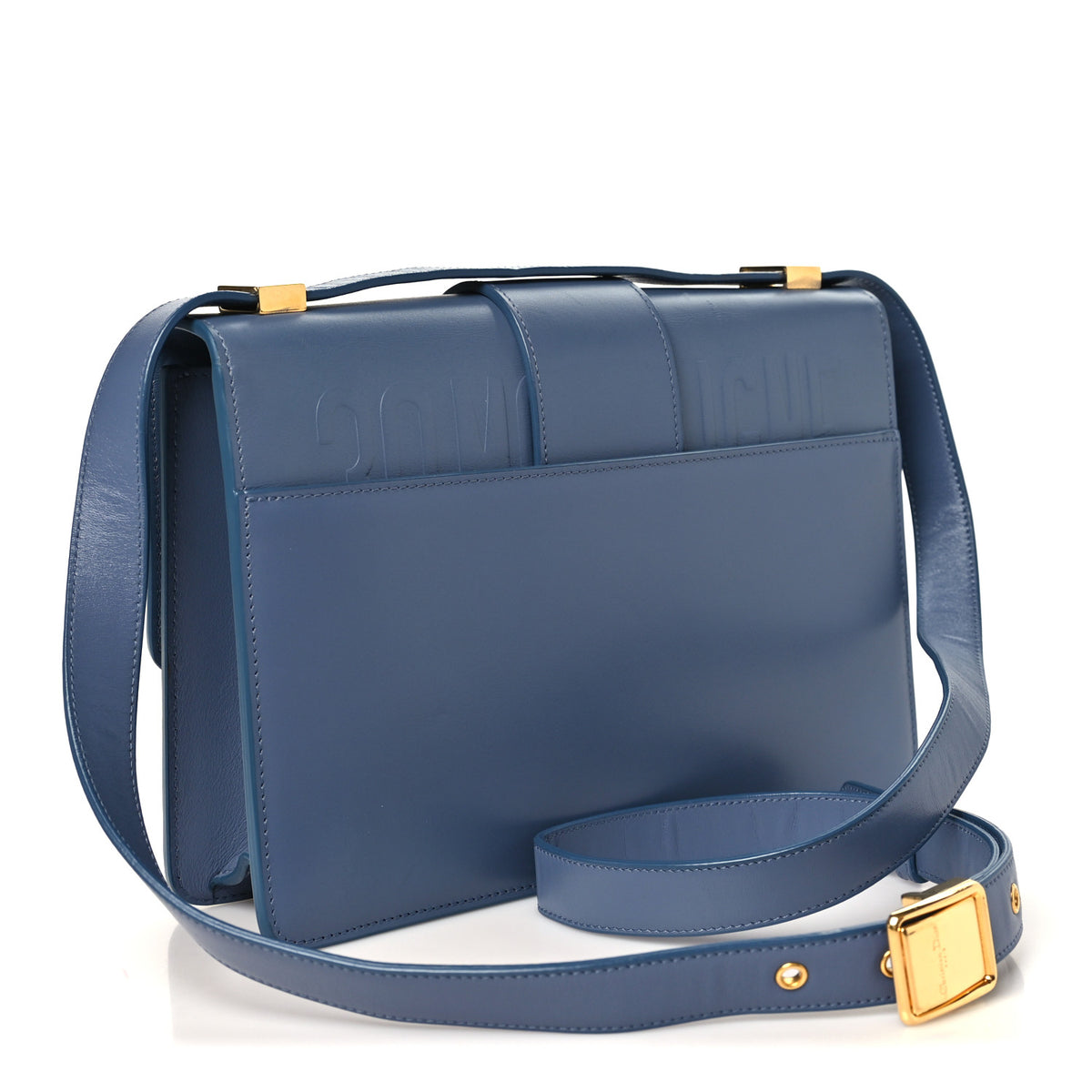 Christian Dior Smooth Calfskin 30 Montaigne Flap Bag Blue 3 of 9