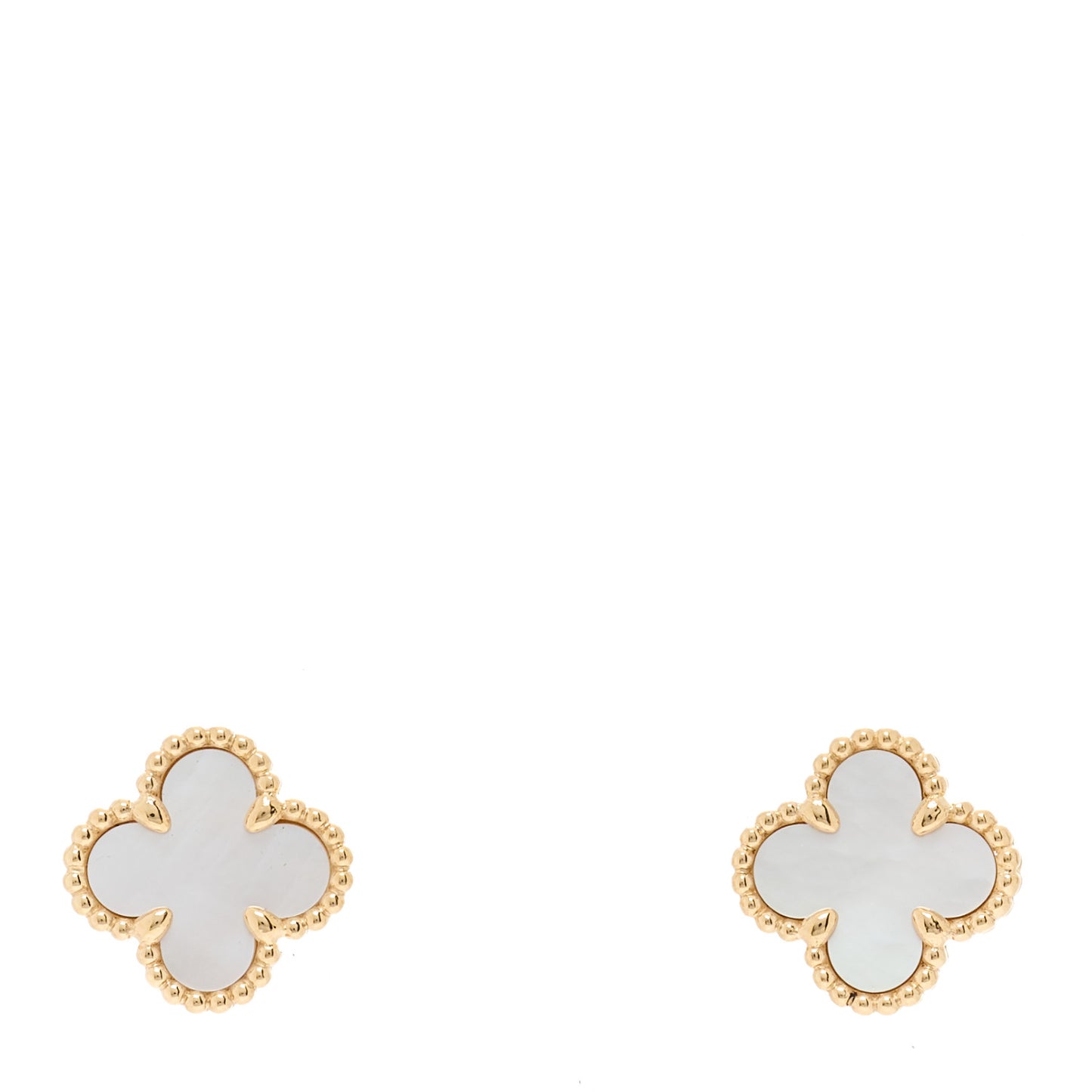 18K Yellow Gold Mother of Pearl Sweet Alhambra Earrings