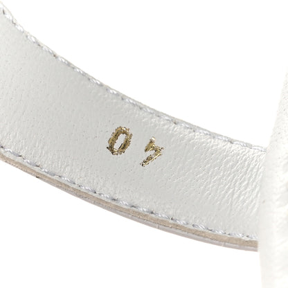 Chanel Patent Goatskin Cork CC Ankle Strap Platform Sandals 40 White 11 of 15