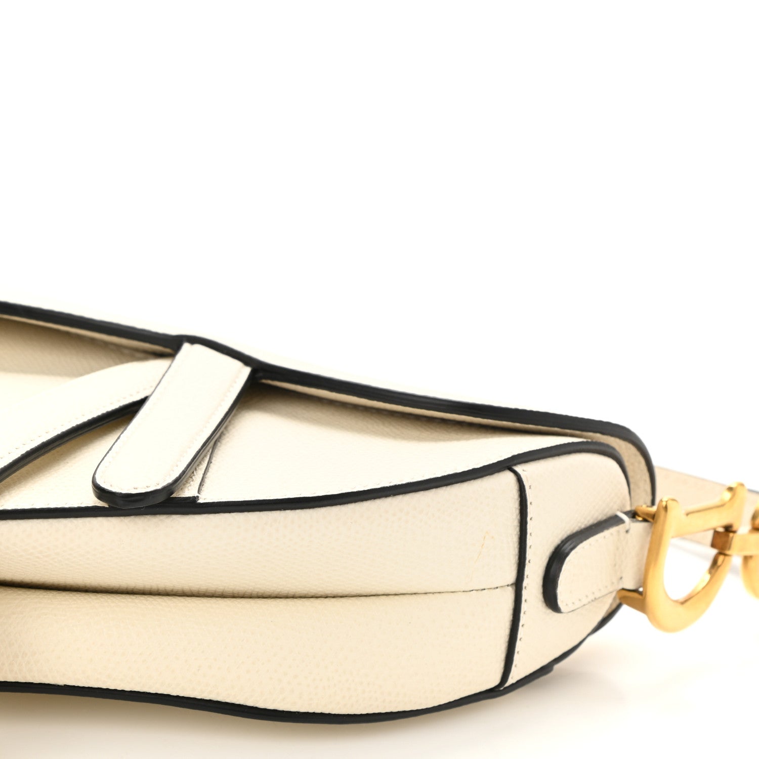 Christian Dior Grained Calfskin Mini Saddle Bag White 8 of 8