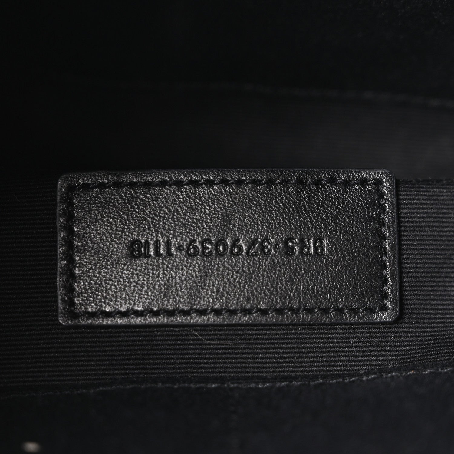 Saint Laurent Calfskin Matelasse Chevron Monogram A5 Wristlet Black 7 of 10
