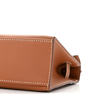 Hermes Swift Kelly Pochette Clutch Gold 10 of 12