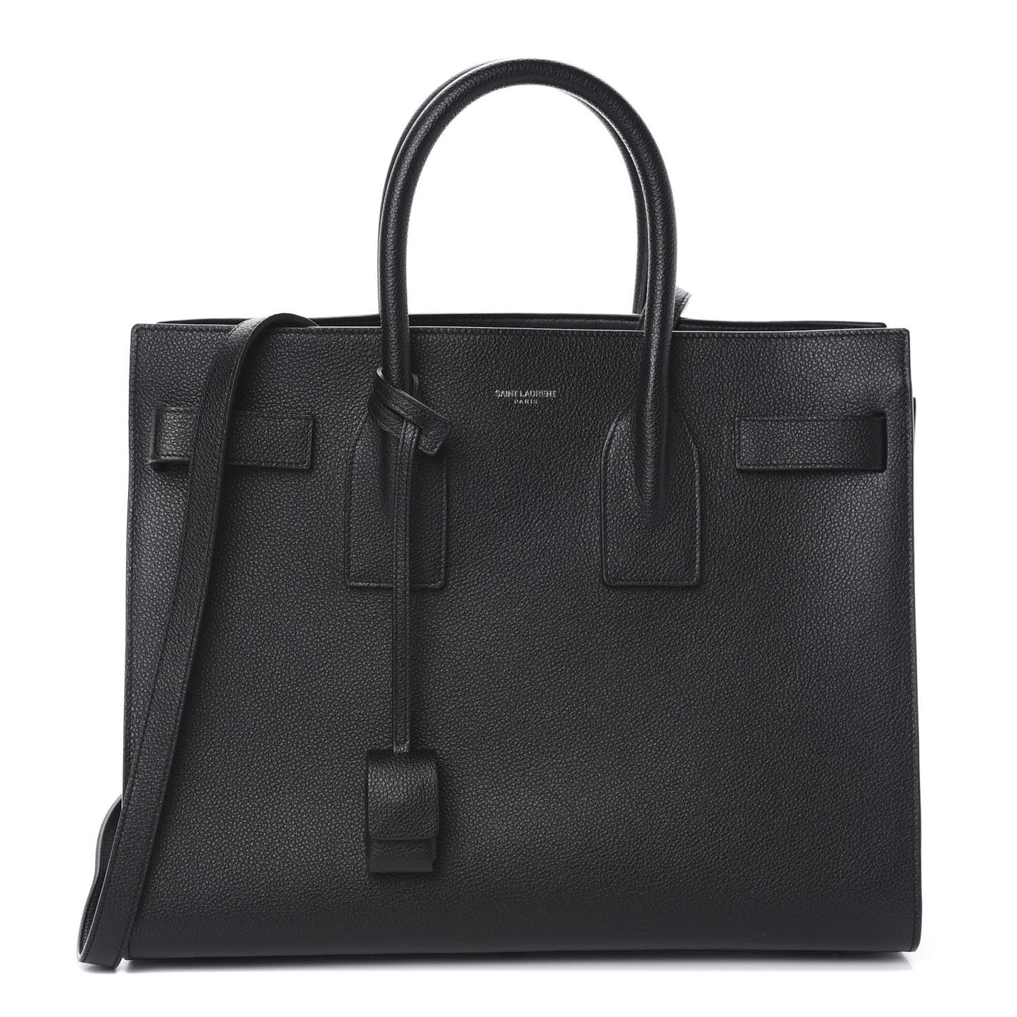Grained Calfskin Small Sac De Jour Black