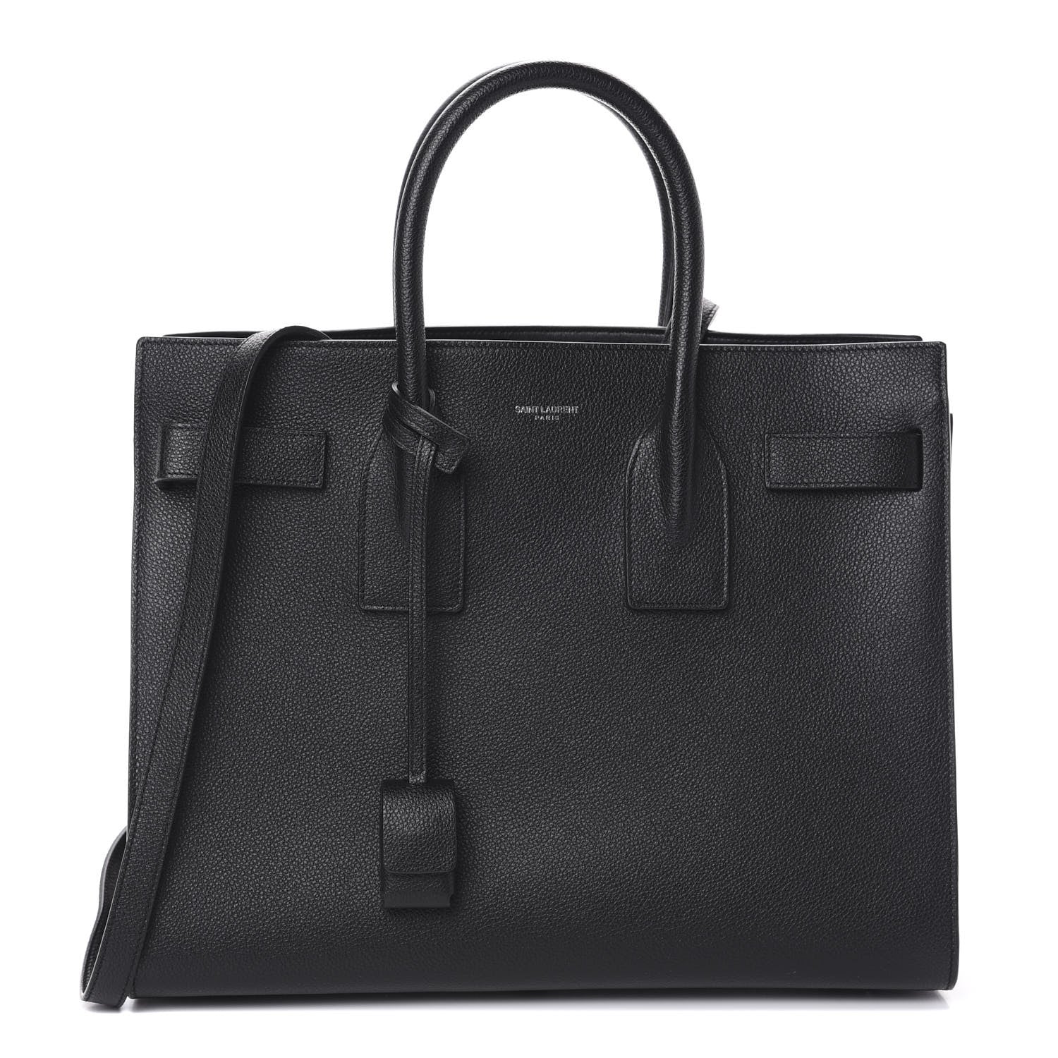 Saint Laurent Grained Calfskin Small Sac De Jour Black 1 of 9