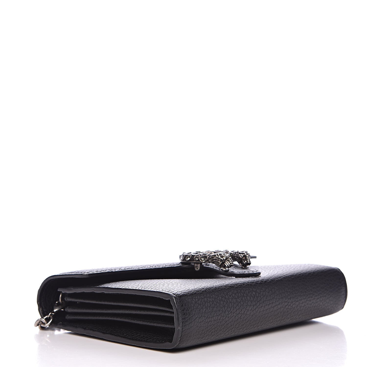 Gucci Calfskin Mini Dionysus Chain Wallet Black 4 of 11