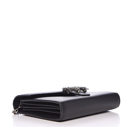 Gucci Calfskin Mini Dionysus Chain Wallet Black 4 of 11