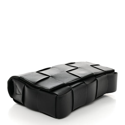 Bottega Veneta Lambskin Maxi Intrecciato Cassette Crossbody Bag Black 4 of 10