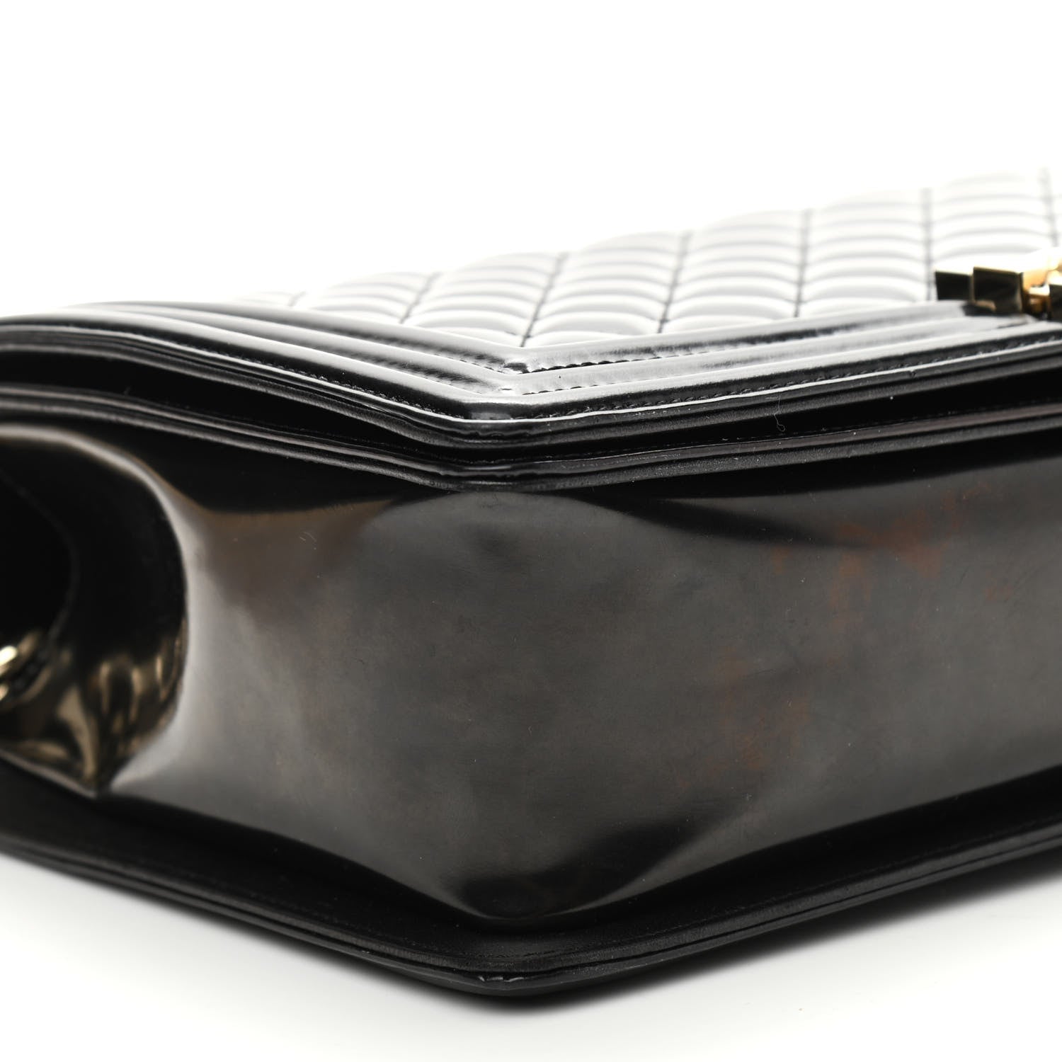 Chanel Iridescent Glazed Calfskin Quilted New Medium Boy Flap Black 8 of 10
