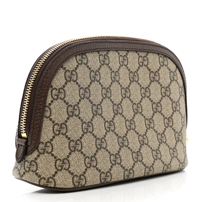 Gucci GG Supreme Monogram Textured Calfskin Web Large Ophidia Cosmetic Case Beige Ebony New Acero 3 of 7