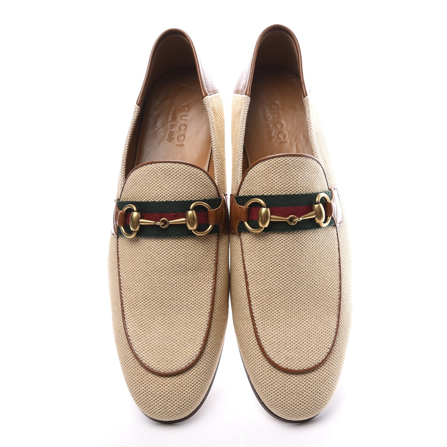 Canvas Web Mens Brixton Horsebit Loafers 8.5 Sand Light Cuir