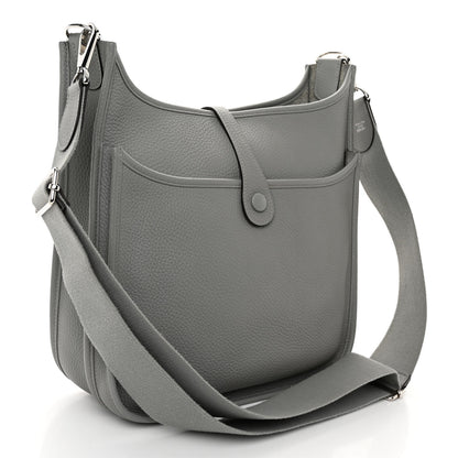 Hermes Taurillon Clemence Evelyne III PM Gris Mouette 3 of 11