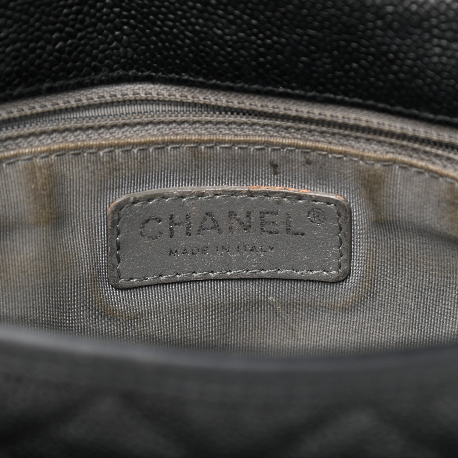 Chanel Caviar Quilted Medium French Riviera Flap Black 6 of 12