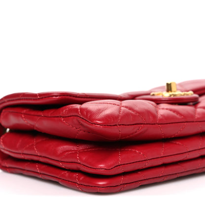 Chanel Lambskin Quilted Small Pillow Crush Flap Red 9 of 11