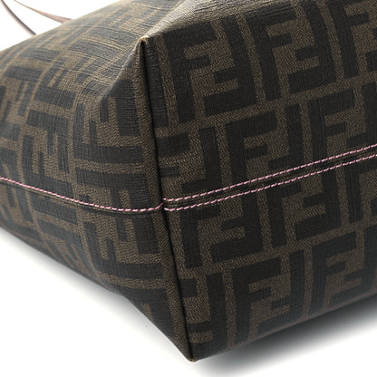 Fendi Zucca Spalmati Medium Roll Tote Tobacco Light Pink 9 of 13