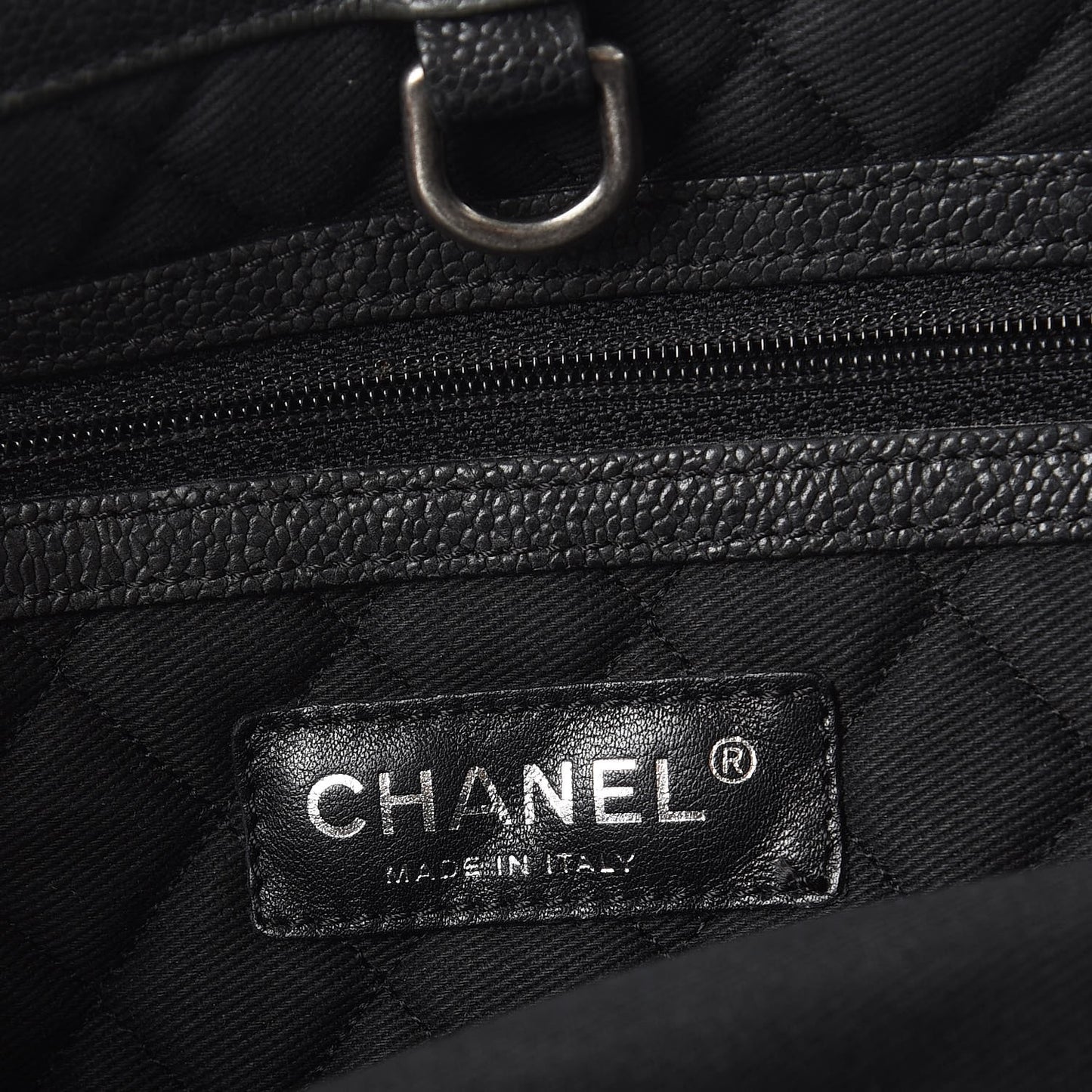 Distressed Caviar Outdoor Ligne Tote Black