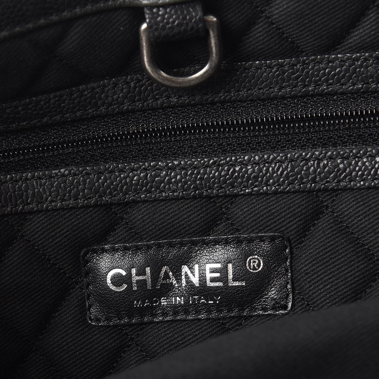Chanel Distressed Caviar Outdoor Ligne Tote Black 6 of 9
