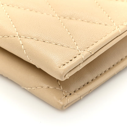 Saint Laurent Lambskin Quilted Sade Envelope Clutch Nude Powder 13 of 14