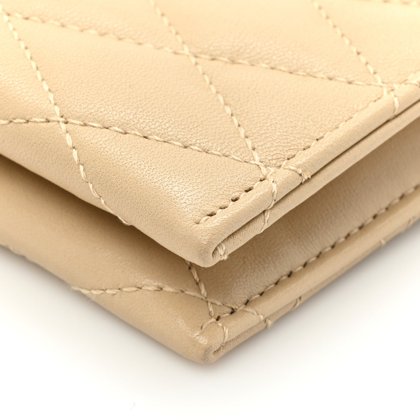 Lambskin Quilted Sade Envelope Clutch Nude Powder
