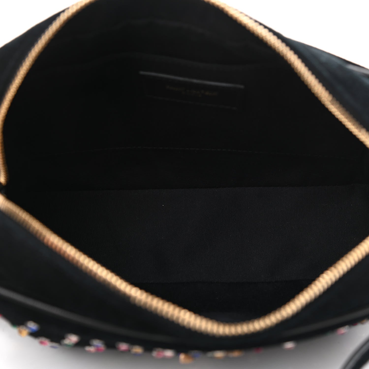 Saint Laurent Suede Crystal Camera Bag Black 5 of 10