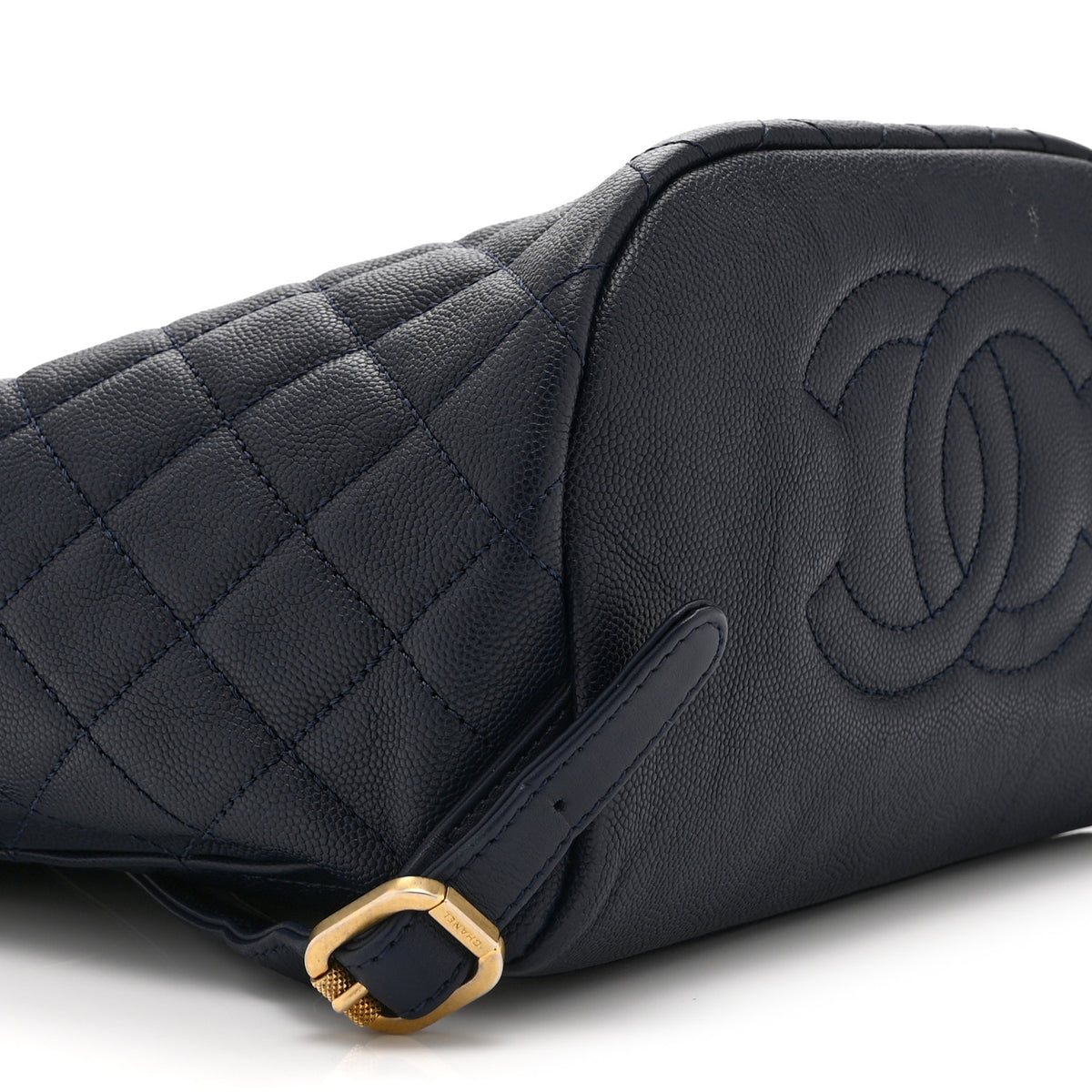 Caviar Quilted Filigree Backpack Navy