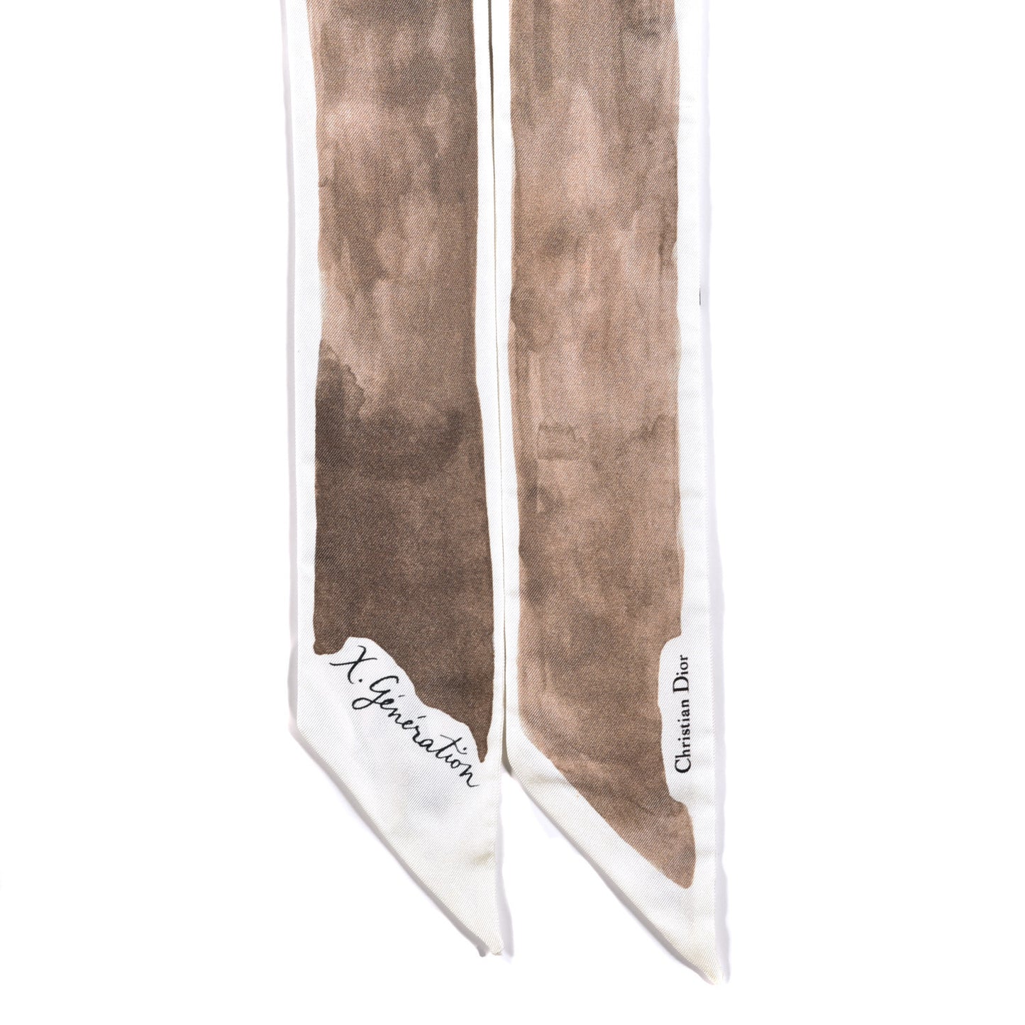 Silk Mitzah ABCDIOR "X" Scarf Grey