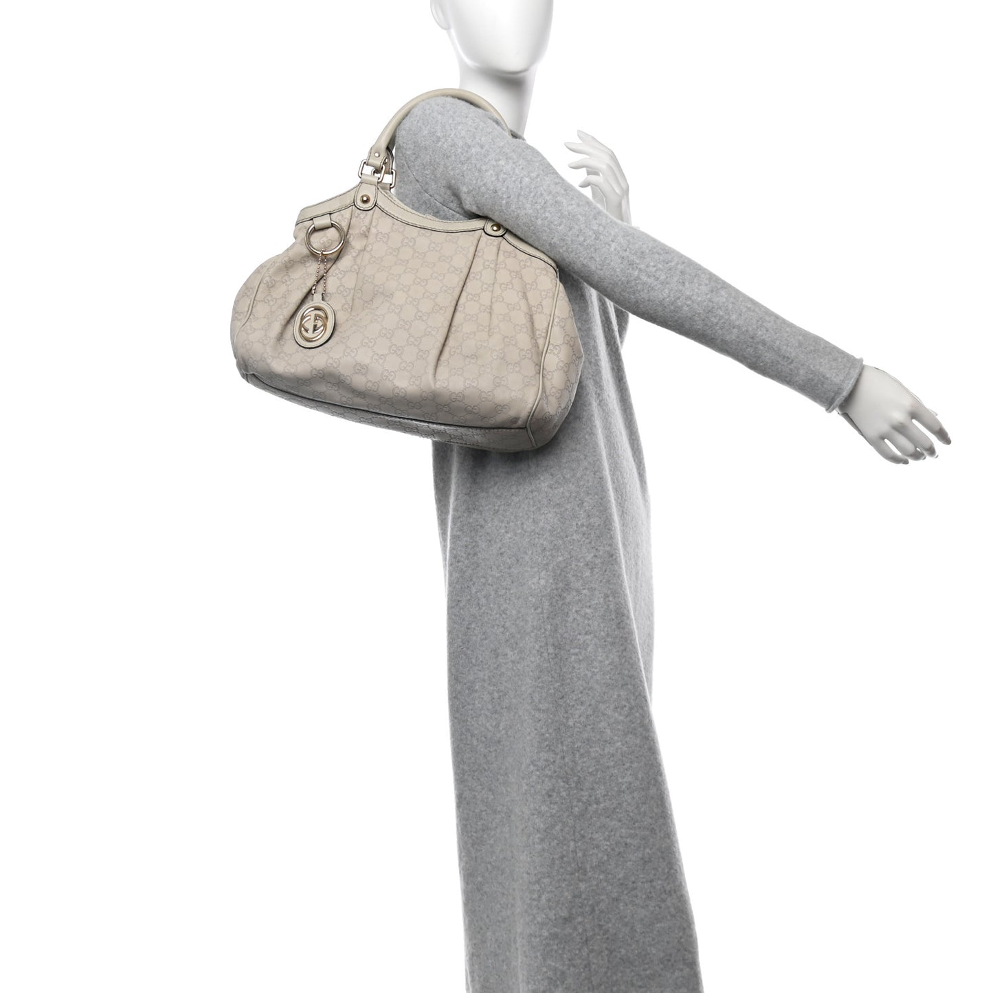 Guccissima Medium Sukey Tote Mystic White