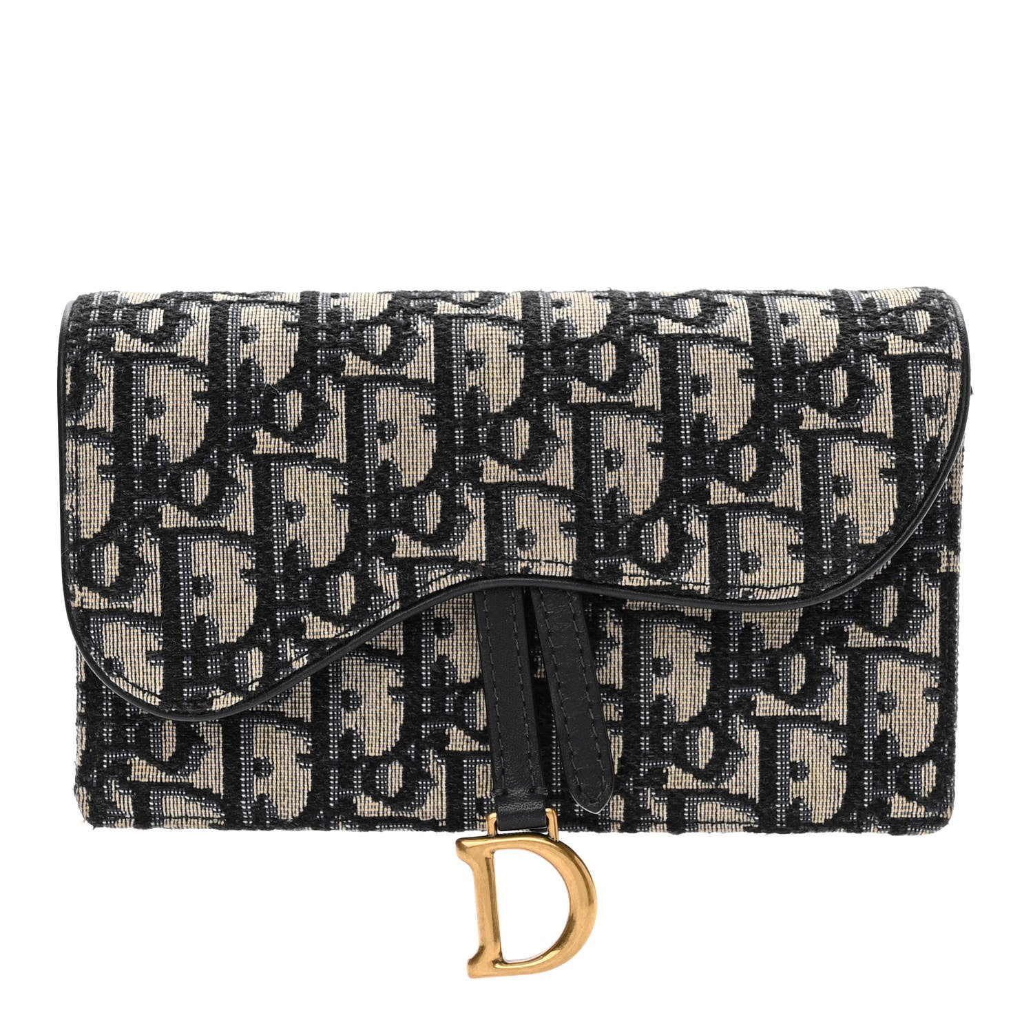 Christian Dior Oblique Saddle Belt Bag Blue 1 of 9