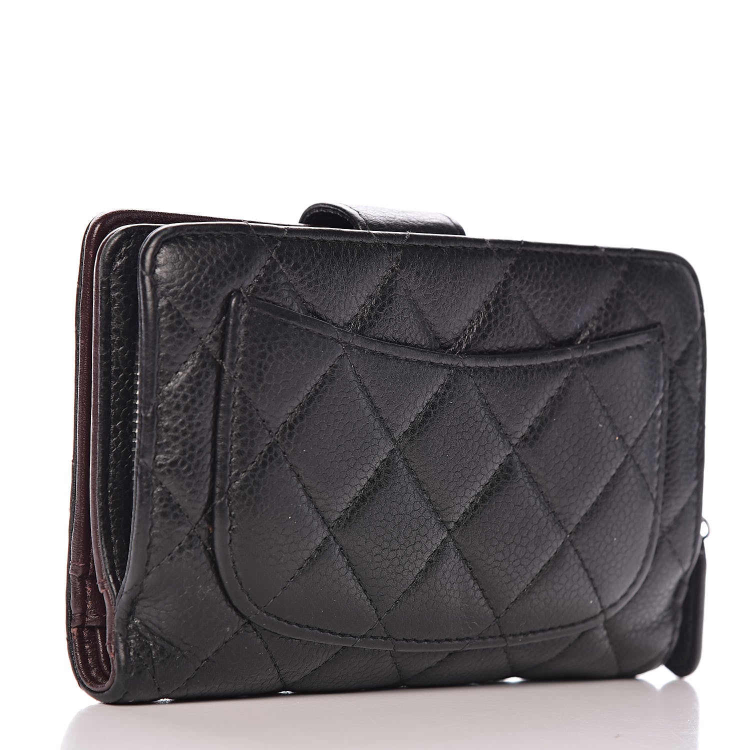 Chanel Caviar Quilted Zipped Pocket Wallet Black 3 of 12