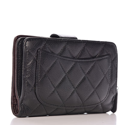 Chanel Caviar Quilted Zipped Pocket Wallet Black 3 of 12