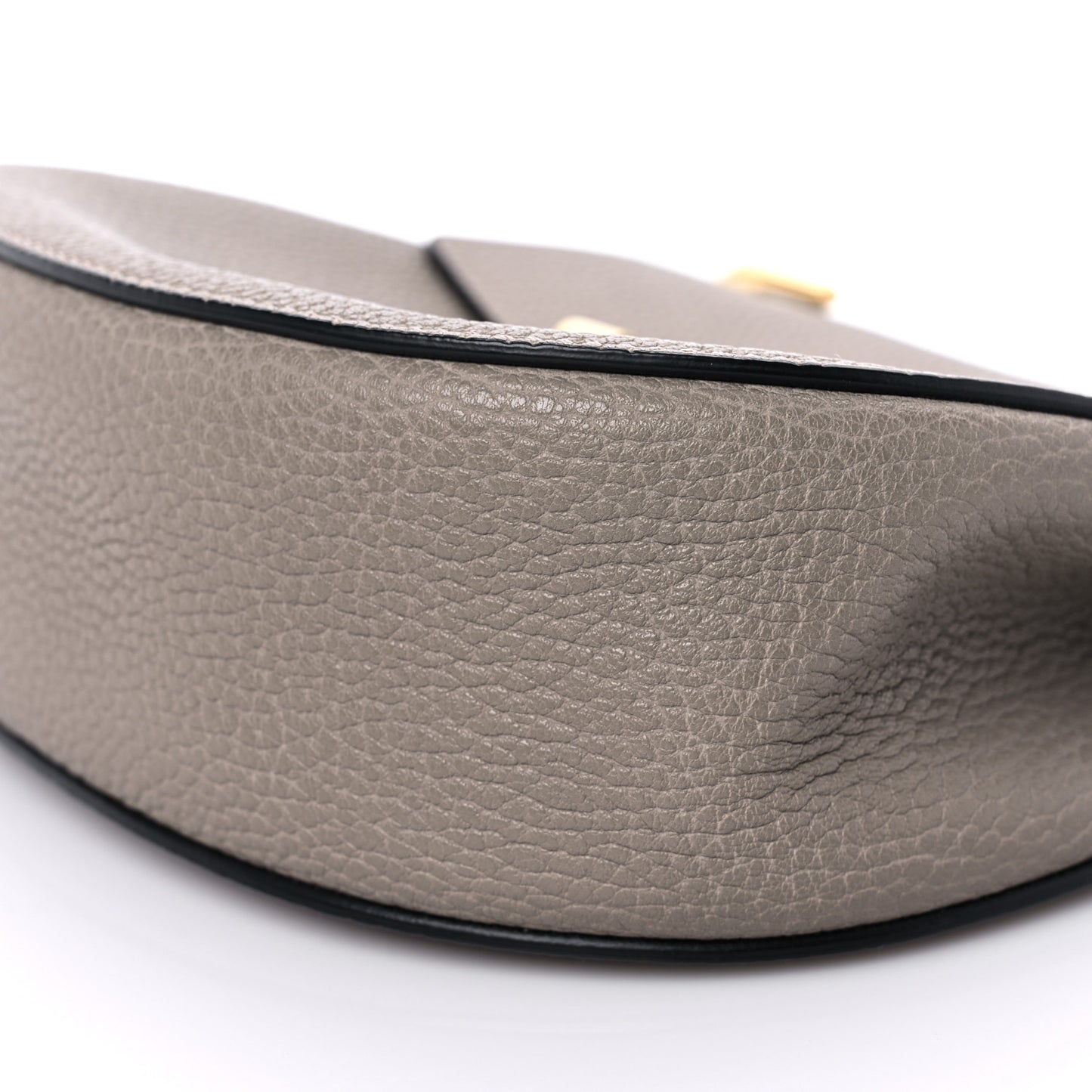 Grained Lambskin Drew Shoulder Bag Motty Grey
