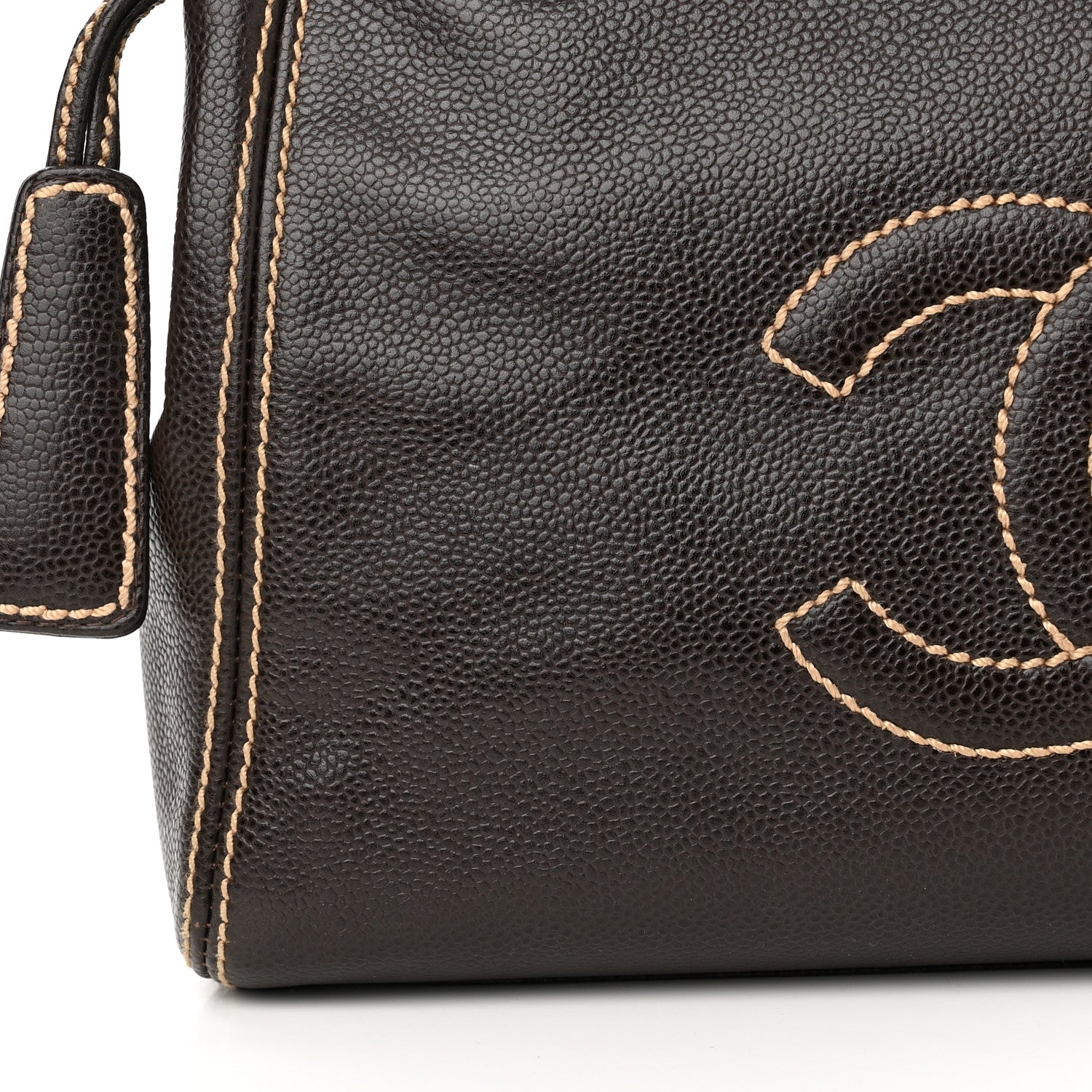Chanel Caviar Stitched CC Shoulder Bag Brown 10 of 10
