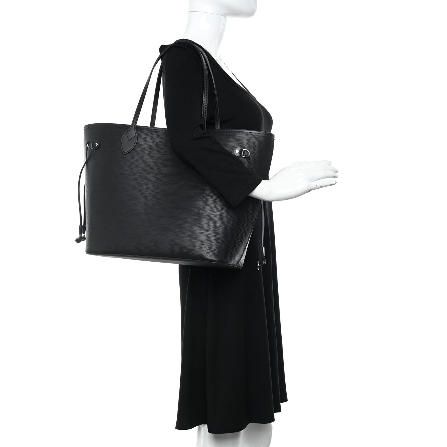 Louis Vuitton Epi Neverfull MM Black 2 of 9