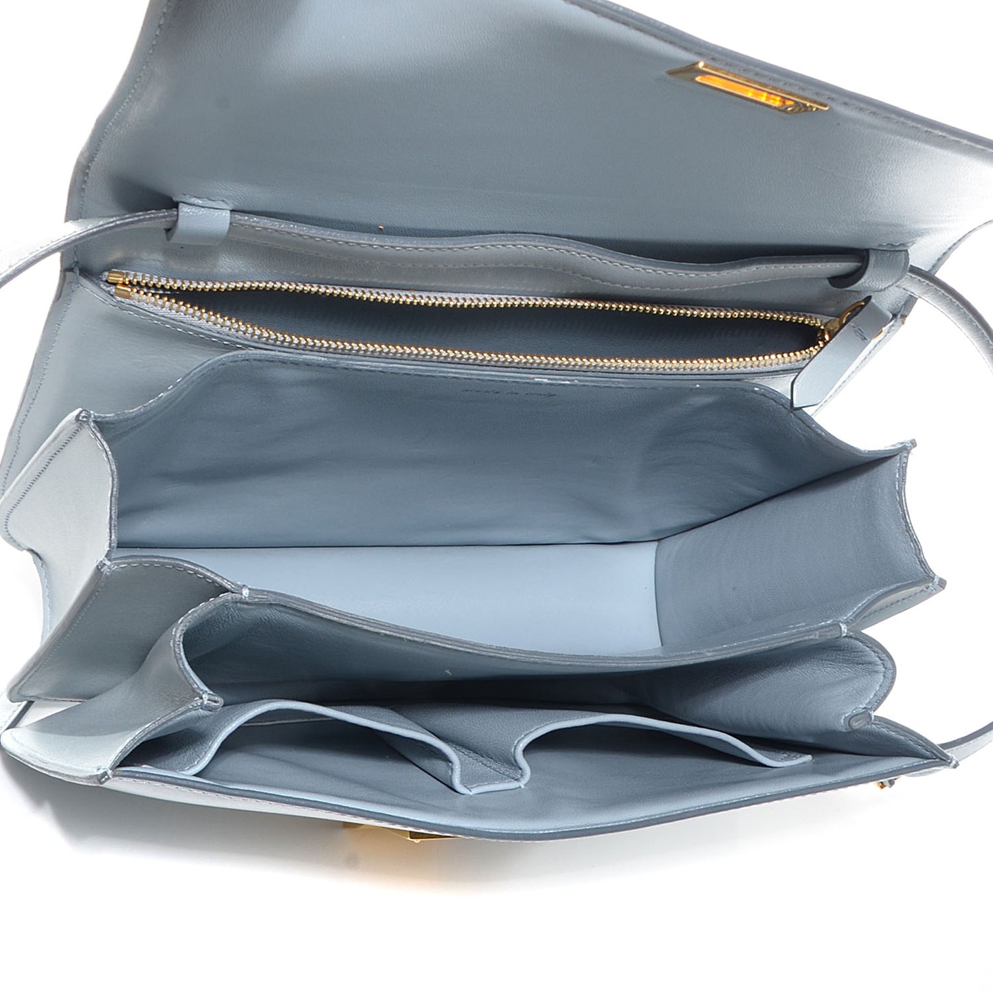 Smooth Calfskin Medium Classic Box Flap Bag Powder Blue