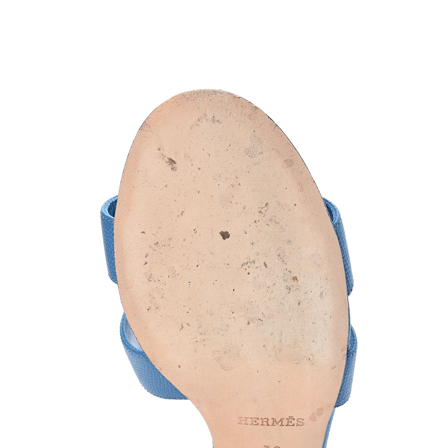 Hermes Epsom Oasis Sandals 38 Bleu Curacao 8 of 14