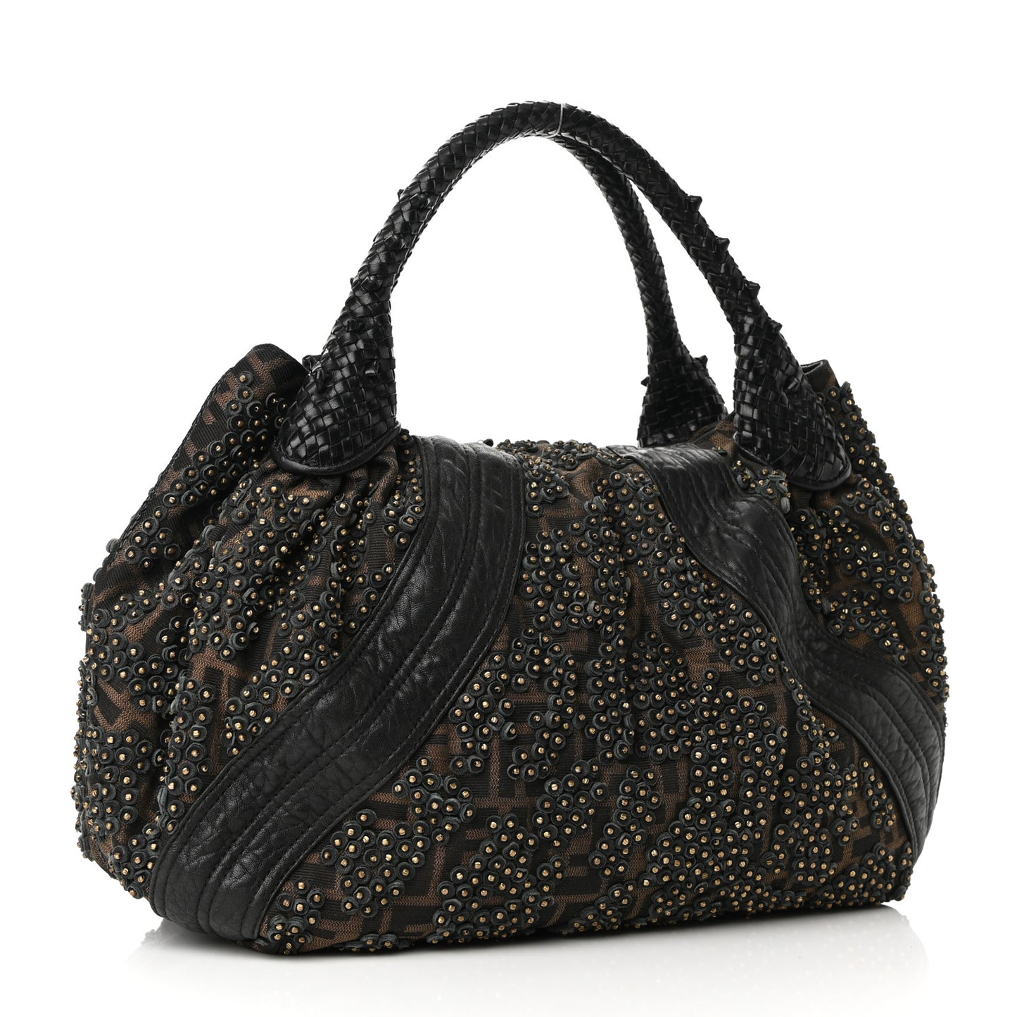 Nappa Zucca Studded Spy Tobacco