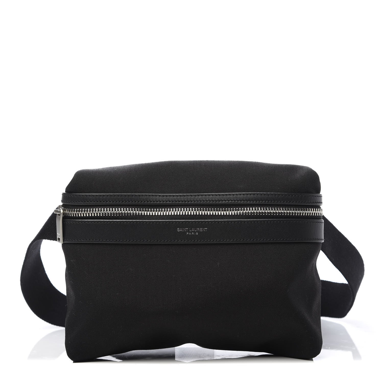 Saint Laurent Canvas Calfskin City Belt Bag Black 1 of 10