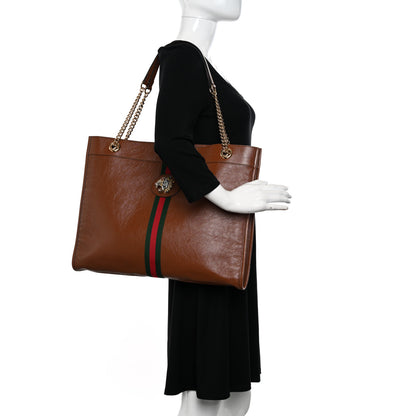 Gucci Calfskin Large Rajah Chain Tote Cuir 2 of 12